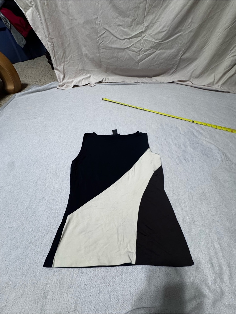 The Limited Black and Cream Diagonal Colorblock Shirt